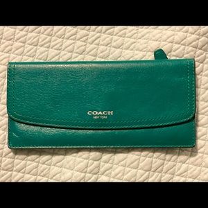 Leather, slim Coach wallet